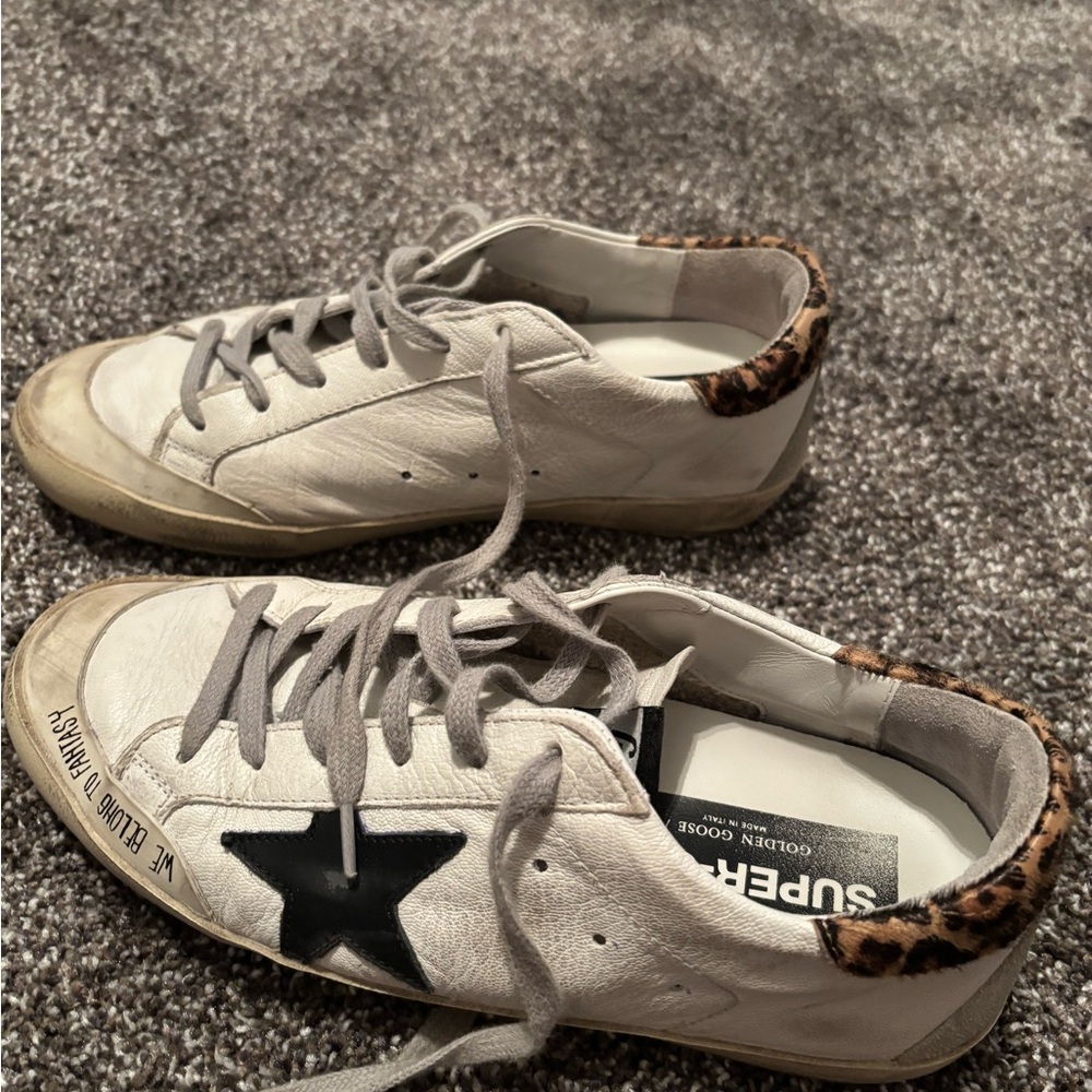 Golden Goose Superstar distressed sneakers
